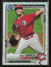 Nick Lodolo 2021 Bowman #BCP-20 Chrome Prospects Mojo Refractor Cincinnati Reds
