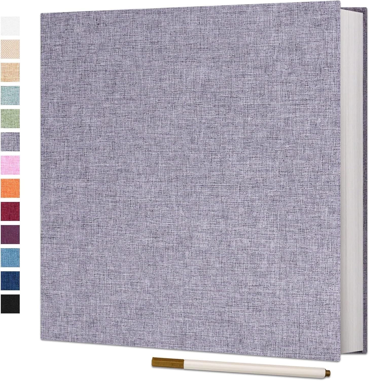 Large Photo Album 40 Self-Adhesive Pages for 4x6 8x10 Photos Scrapbook DIY Grey