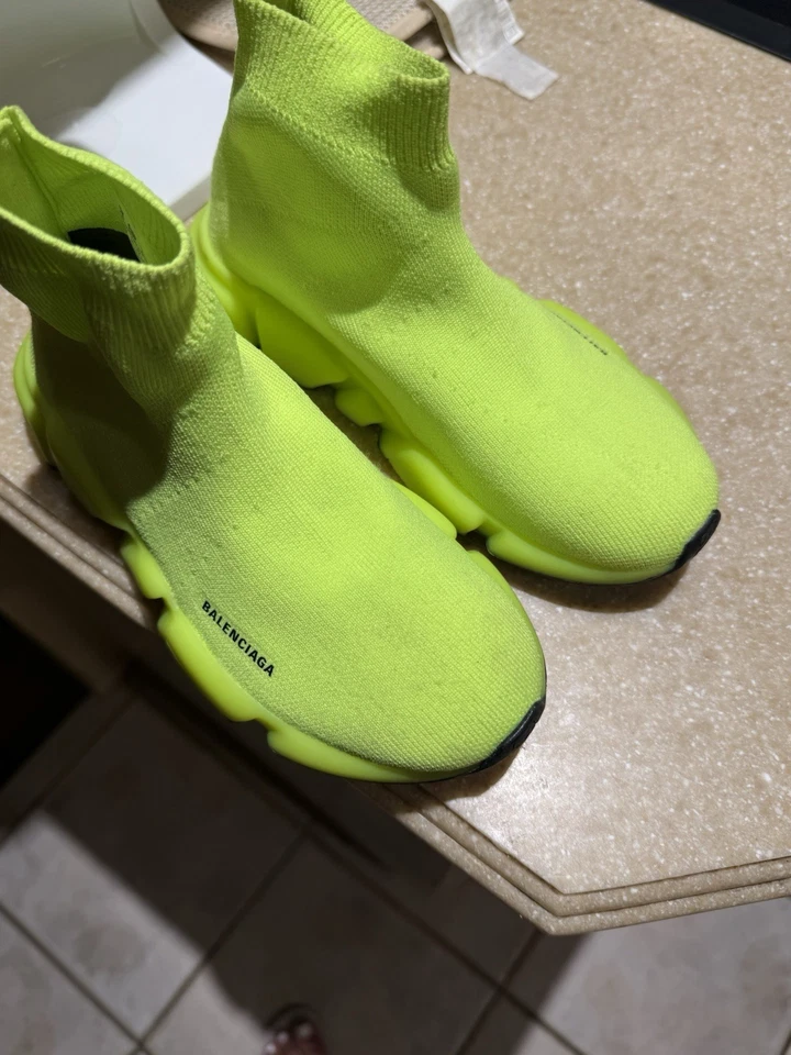 ZAPATILLAS BALENCIAGA NIÑO SPEED CALCETÍN AMARILLO FLUORESCENTE/NEGRO TALLA 31-32 EUR Foto 4 de 4