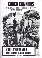 Fine Kill Them All and Come Back Alone 1968 Chuck Connors No Cuts pressbook