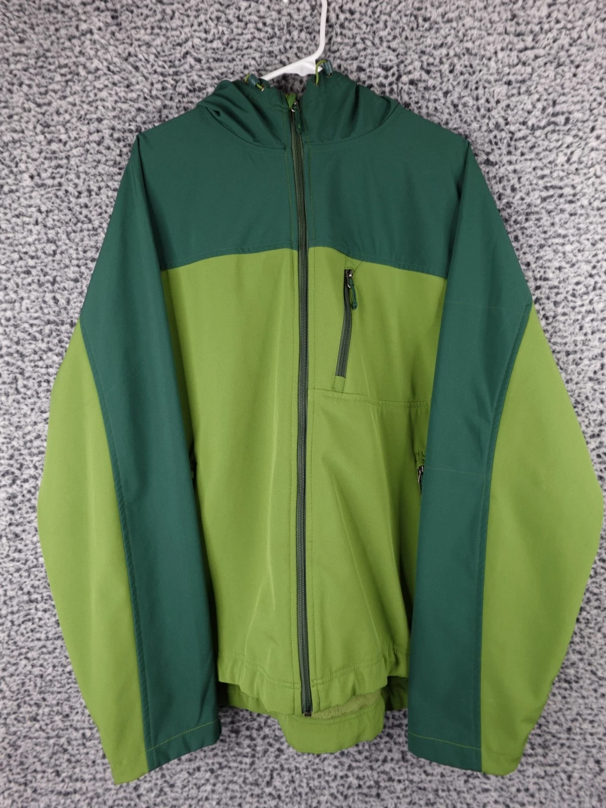 Double Diamond Men's XL Coat Jacket Zip Pockets Soft Lined Green