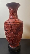 红色黄铜主中国古董花瓶| eBay