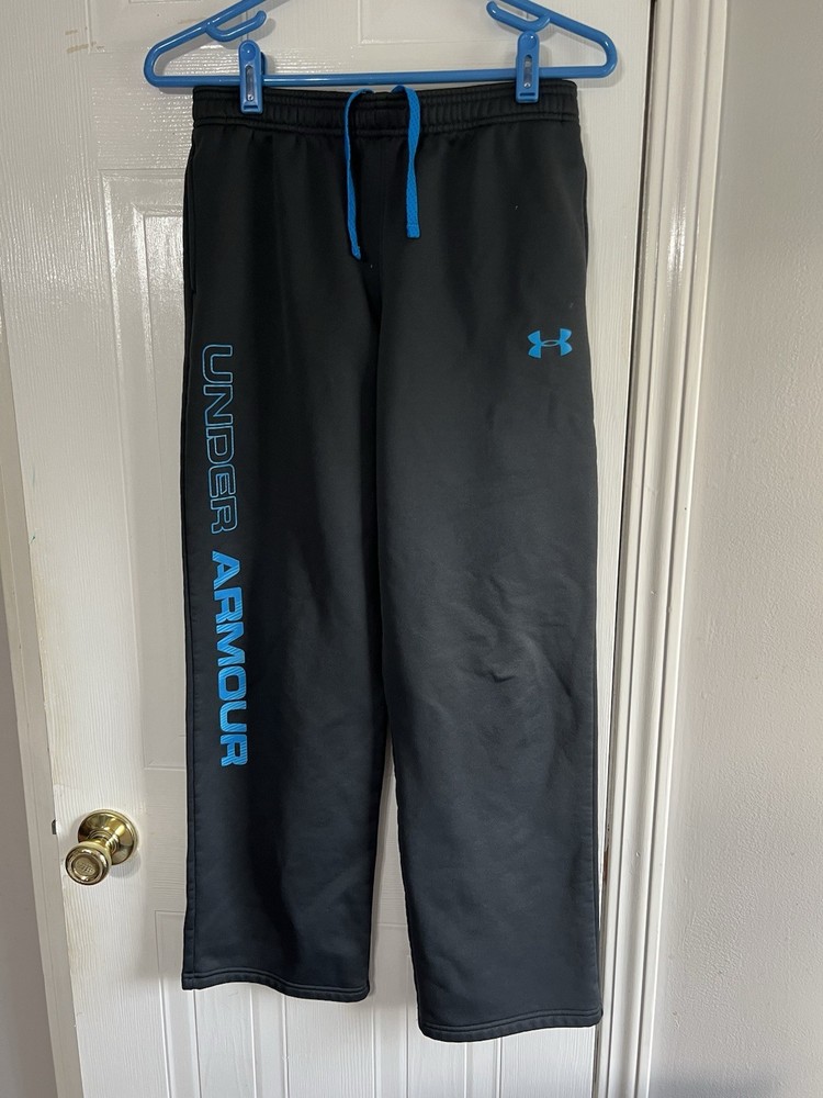 Under Armour YXL Grey Training Pants with Blue Logo