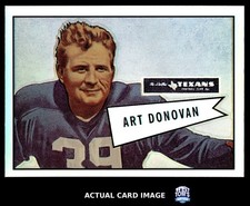 2001 Bowman Chrome Reprint #46 ART DONOVAN Dallas Texans HOF NM