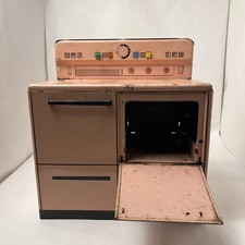 Vintage 1950 Wolverine Tin Litho Pink Toy Kitchen Stove Metal Retro Pittsburgh