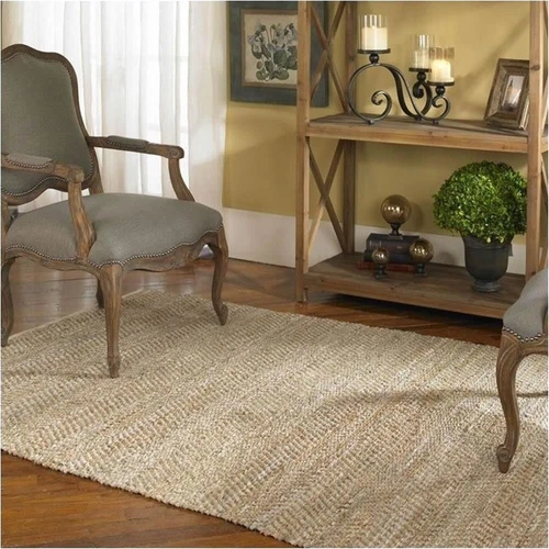 Uttermost Tobais 96x120" Coastal Rescued Leather Rug in Beige and Gray - Picture 2 of 3