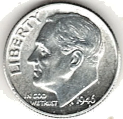 1946 ROOSEVELT DIME in UNCIRCULATED CONDITION ~ FIRST YEAR OF ISSUE ~  stk1946