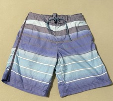 George Men's Swim Trunks White / Gray / Blue / Teal Size Medium 32-34