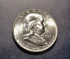 Choice BU 1957-D Franklin Half Dollar