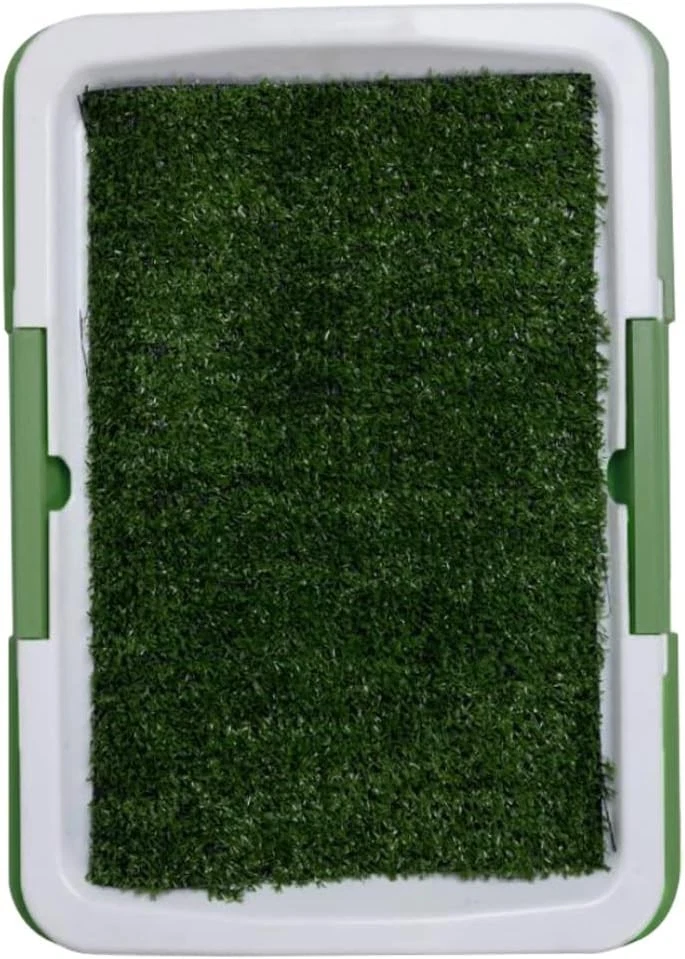 Almohadilla para orinar a prueba de salpicaduras para inodoro cachorro entrenamiento para perros bandeja de almohadilla de césped artificial Foto 3 de 4