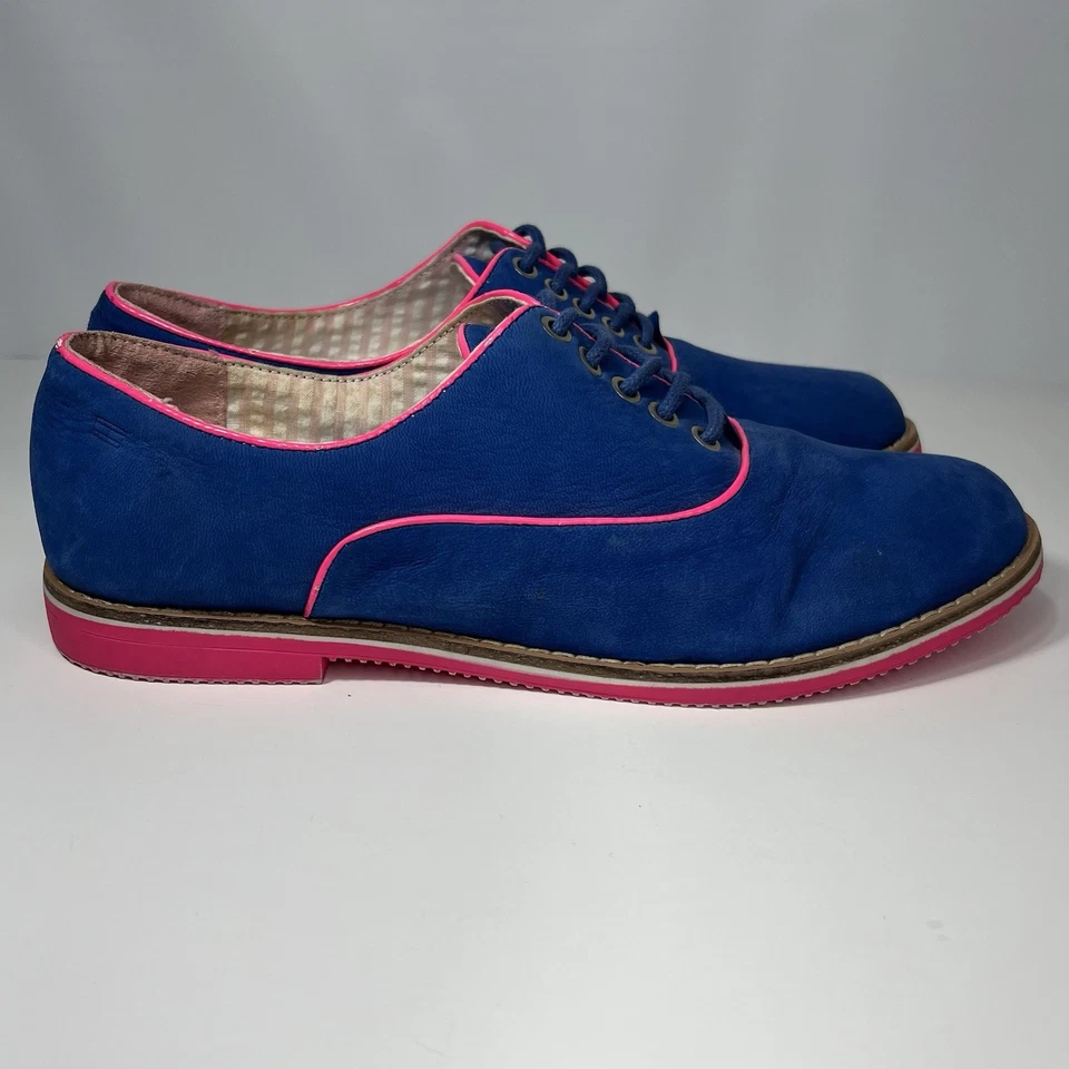 Женские туфли-оксфорды Tommy Hilfiger 8,5 M синяя розовая отделка опрятные - Изображение 3 из 4