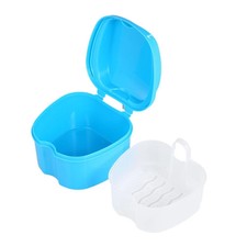 Denture Retainer Container Case Cleaning Denture Bath Box False Teeth Storage