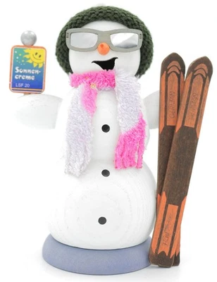 Kuhnert - Echt Erzgebirge Räucherfigur-, mann-, männchen Schneemann - Aprés-Ski - Bild 1 von 4