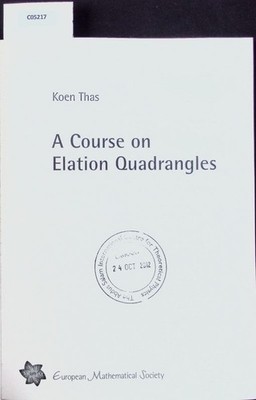 A course on elation quadrangles. Thas, Koen:
