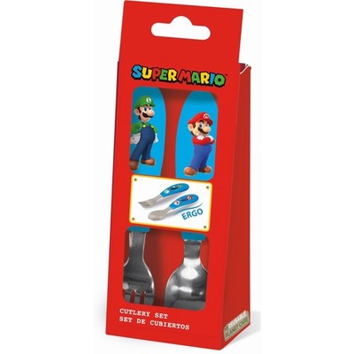 Super Mario Brothers Metall-Ergo-Besteckset, 2-teilig