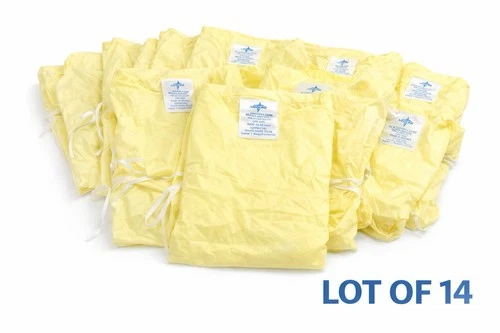 Abito isolante Medline livello 1 AAMI PB70 giallo taglia unica lotto di 14 MDT011207 - Foto 1 di 3
