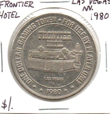 Frontier Hotel Casino 1980 Las Vegas NV 1 Dollar Gaming Token as