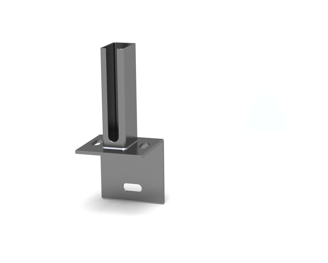 Winkelfußplatten 60x40 Von STAHLCO - Feuerverzinkte Bodenplatten Für Doppelstabmattenzaun