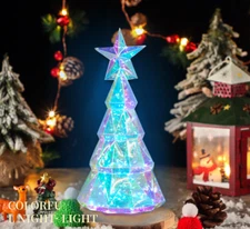 Festival Christmas Tree Gift Glowing Illuminated LED Lights LAMP Star 16 inch