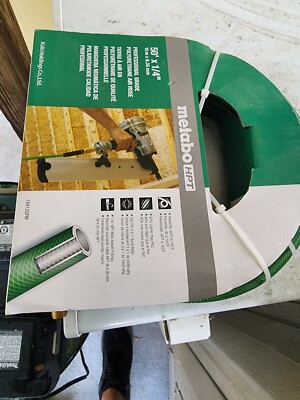 Metabo HPT Air Hose, 1/4-Inch x 50 Ft, Professional Grade Polyurethane, 300 P...