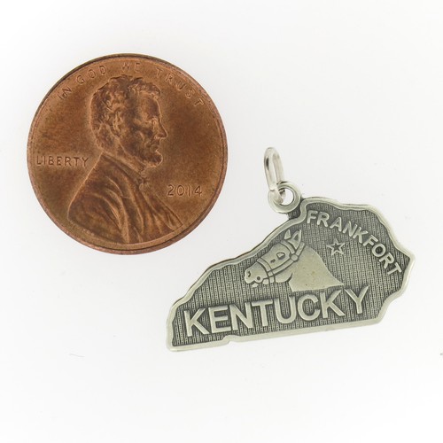925 Sterling Silver United States Charms All 50 US States Available Made in USA - Picture 34 of 94