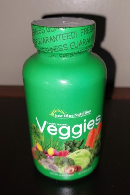 Veggies 90 Vegetable Capsules Just Ripe Nutrition, Dietary Supplement EXP 6/2025