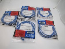 Lot of 5 Tripp Lite N200-005-BL CAT6 Cable 5ft Blue RJ45 Male to Male Gigabit