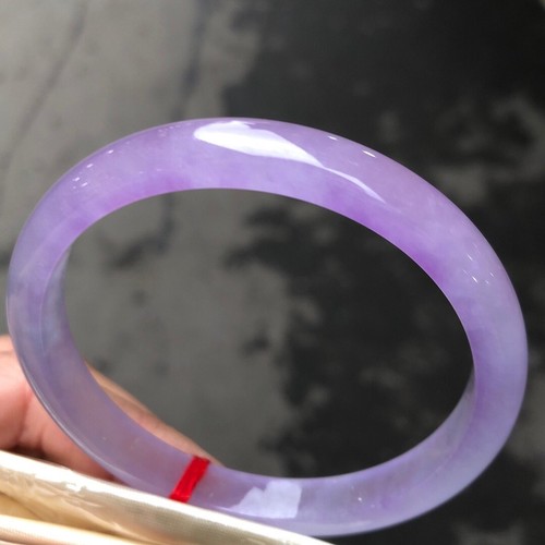 Certified natural AAA Icy Lavender Burmese Jade Jadeite Bracelet Bangle 58mm - Picture 7 of 12