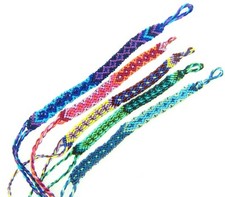2 Hand Woven Friendship Bracelets Festival Beach Fashion Jewelry Assorted Colors