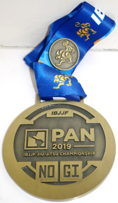 NEW PAN Nogi Medal 2019 Large Brass Trophy Award IBJJF JIU - JITSU