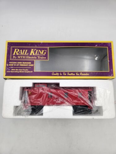 MTH Rail King MT-7703 Santa Fe Woodsided Caboose - Lighted 30-7703 O Gauge - Picture 2 of 12