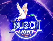 Flying Duck Quack One Open Beer 24"x20" Vivid LED Neon Sign Light With Dimmer