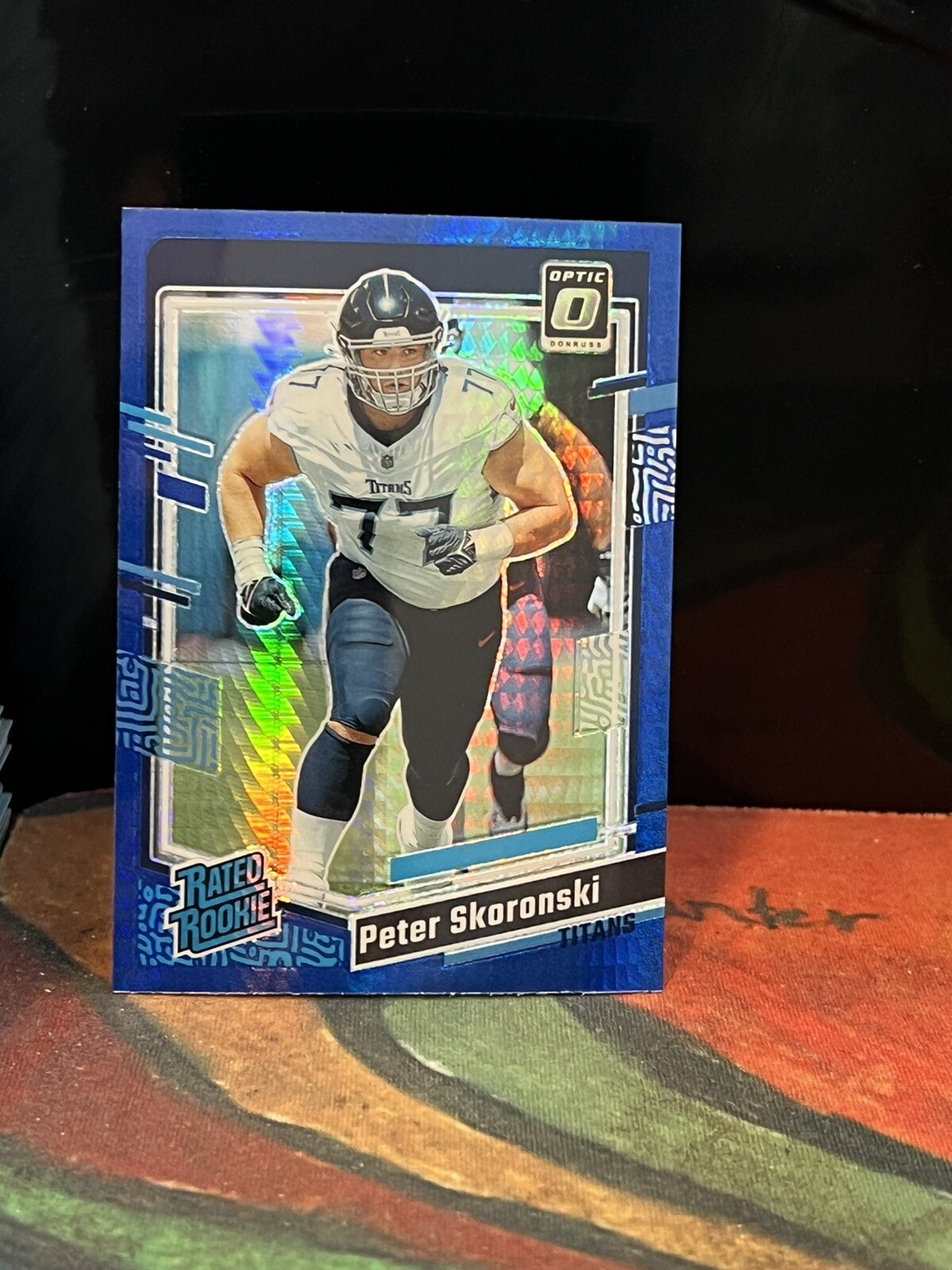 Peter Skoronski Panini Donruss Optic #296 Blue Hyper