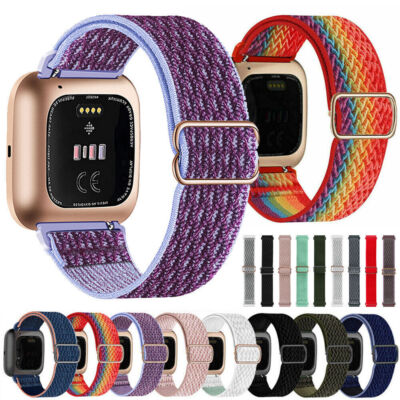 Armband für Fitbit Versa 2 3 4 Lite/Sense 2 Nylon Uhr Sport Band Uhrenarmband