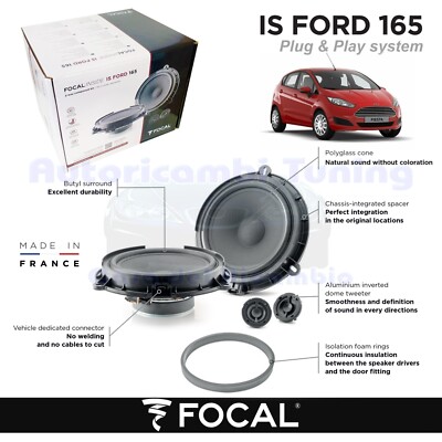 Lautsprecher Vorne Focal Plug Und Play IS FORD 165 für Ford Fiesta VI