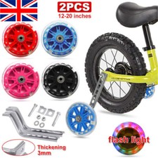 Universal Kids Bike Training Wheels LED Bicycle Stabilisers for 12-20inch Bike