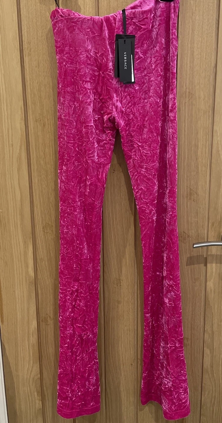 Pantaloni casual VERSACE taglia 8 (40) nuovissimi originali prezzo di ricambio £920 #j#