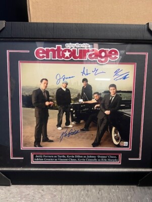 Custom - Framed 23.5 X 19.5 -Entourage signed photograph- authenticated, NEW