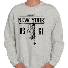 New York NYC Statue of Liberty Graphic Gift Adult Long Sleeve Crew Sweatshirt