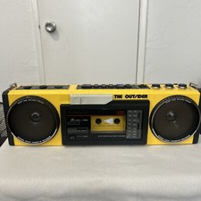 Vintage Yellow Sport Sanyo MGT7A The Outsider Boombox Boom Box Cassette Deck