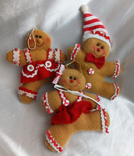 GINGERBREAD ORNAMENT LOT OF 3