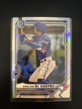 2021 Bowman Chrome Draft Refractors #BDC188 Rikelvin De Castro Blue Jays