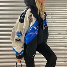 Jacket Female Racing Suit Hip-hop Street Jacket Y2K Oversized Baseball Uniform