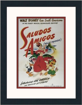 Walt Disney Saludos Amigos Custom Framed Print