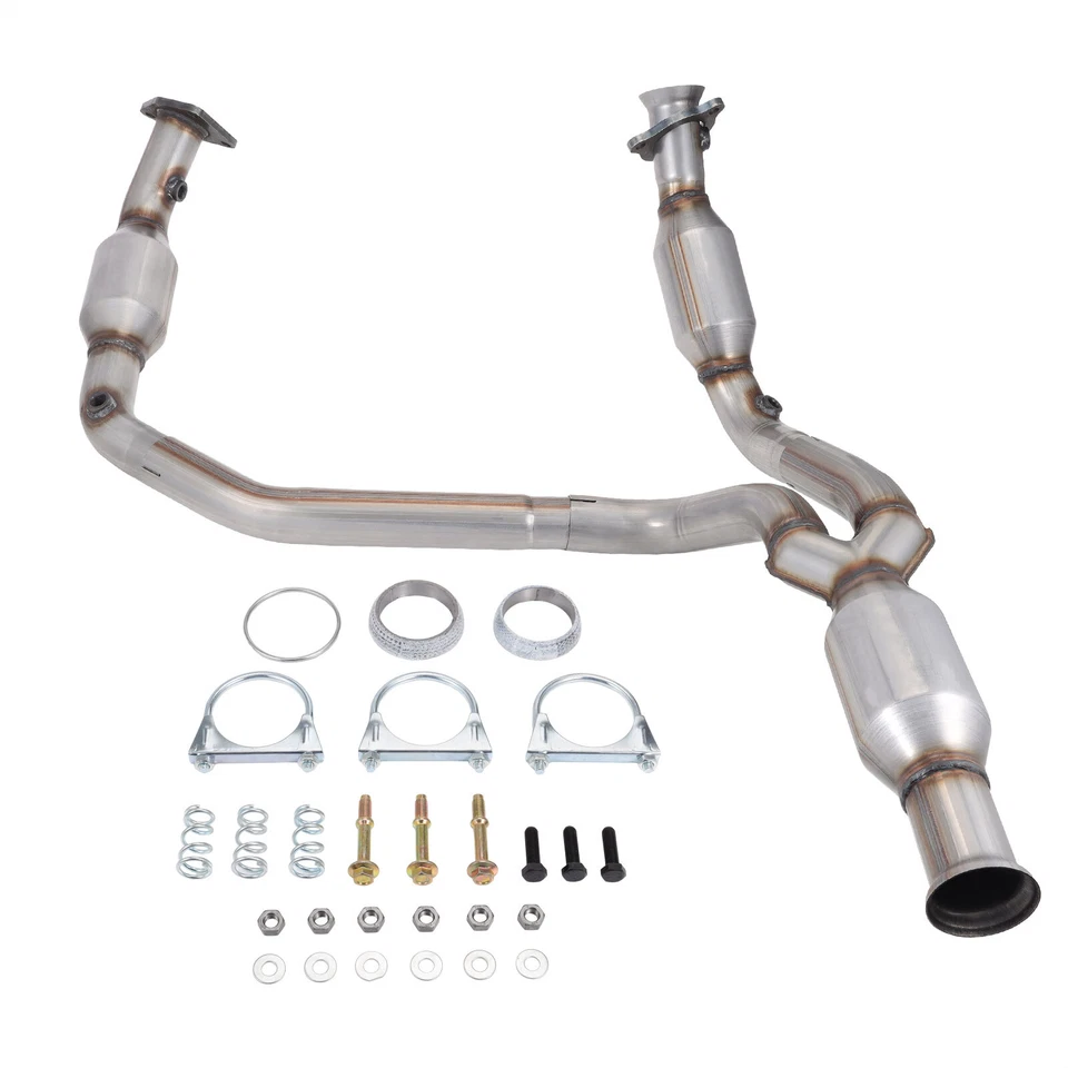 Y Pipe With Catalytic Converters for Chevy Silverado GMC Sierra 1500 2009-2013 Foto 2 de 4