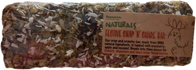 Rosewood Naturals Small Pet Snap 'n' Share Bar Christmas Treat Edible Chew Snack