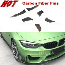 For 15-19 BMW F80 M3 F82 M4 Carbon Fiber Front Bumper Side Splitter Canards Lip