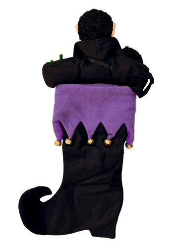 Vtg Y2K Halloween 3D Plush Fabric Stocking Vampire Monster Jack O Lantern NEW - Picture 2 of 15