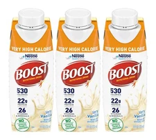 Boost Very High Calorie Nutritional Drink, Very Vanilla - No Artificial Colors
