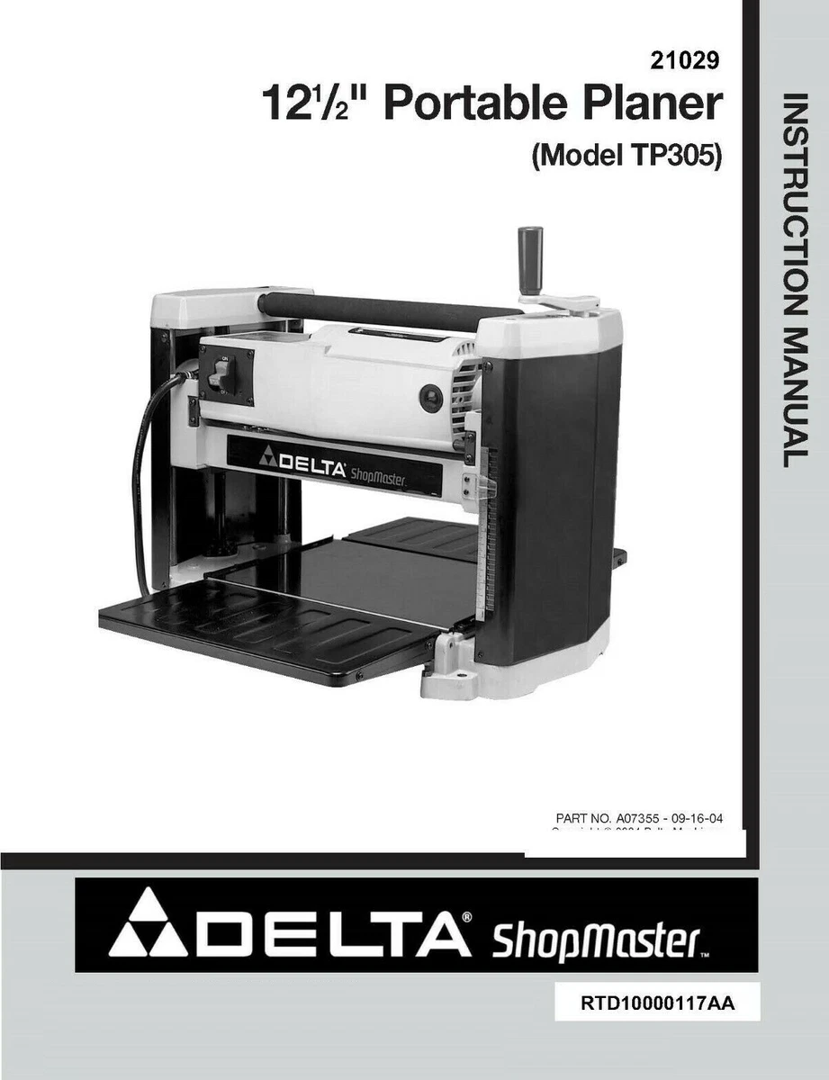 Instruction PARTS MANUAL Fits Delta 12 1 2
